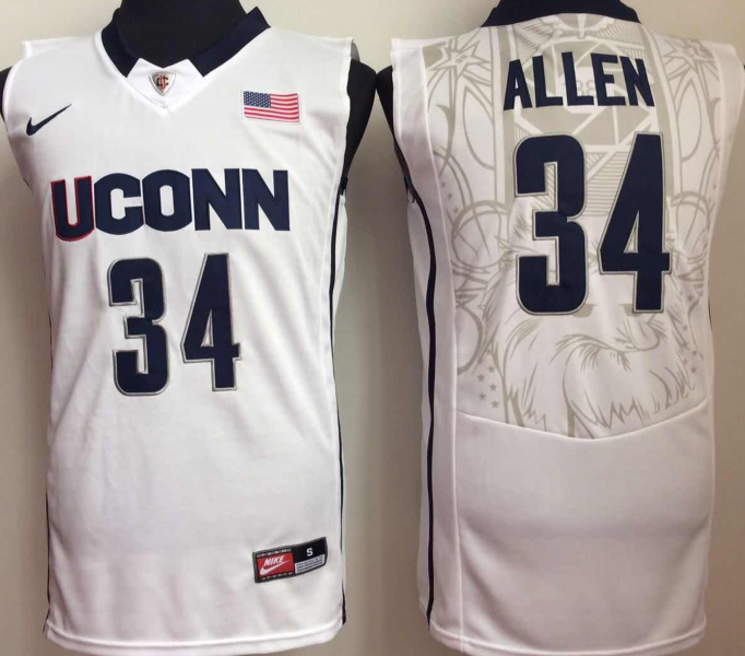 NCAA Men Uconn Huskies White 34